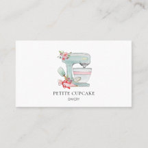Tarjeta de negocio de panadería mezcladora de past