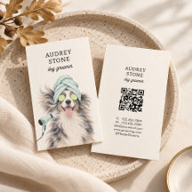 Tarjeta de Negocio de Peluquería de Perros Adorabl