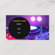TARJETA DE NEGOCIO DE PLANTILLA BÁSICA PARA UN DJ