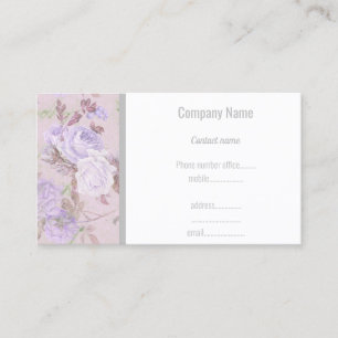 VISITA TARJETA DE NEGOCIO DE PLATA LUXURA PURPLE LILAC FL