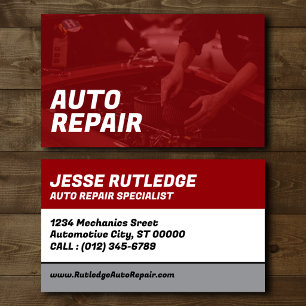 Visita Tarjeta de Negocio de Reparación de Autos