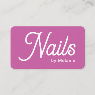 Visita Tarjeta de Negocio de Salón de Uñas Modernas Chic 