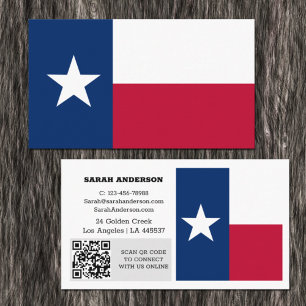 Visita Tarjeta de Negocio de Texas moderna, Bandera de Te