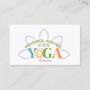 Visita Tarjeta de Negocio de Yoga para Niños