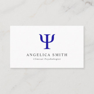 Visita Tarjeta De Negocio Del Símbolo Psi Del Psicólogo