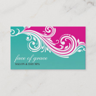 Visita TARJETA DE NEGOCIO elegante chirrido jade rosa