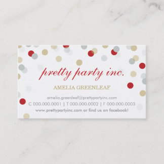 Visita TARJETA DE NEGOCIO :: elegante confetti oro rojo p
