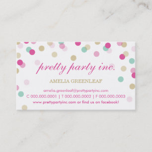 Visita TARJETA DE NEGOCIO :: elegante confetti rosa + oro