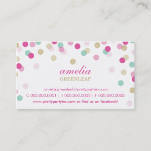 Visita TARJETA DE NEGOCIO :: elegante confetti rosa + oro