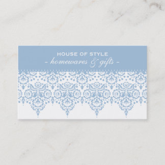 Visita TARJETA DE NEGOCIO elegante damasco pastel azul pá