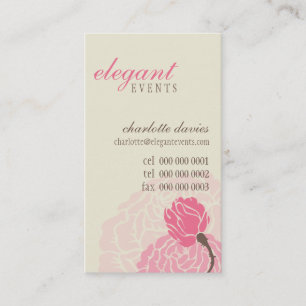 Visita TARJETA DE NEGOCIO ELEGANTE :: elegante crema rosa