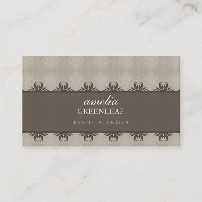 Visita TARJETA DE NEGOCIO :: elegante estampado 3 (Anverso)