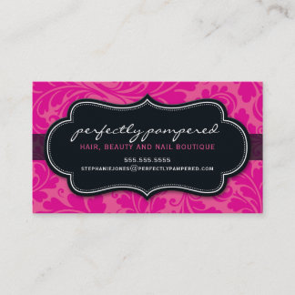 Visita TARJETA DE NEGOCIO elegante florecer fuschia rosa