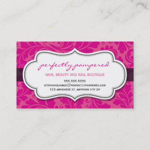 Visita TARJETA DE NEGOCIO elegante florecer fuschia rosa