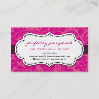 Visita TARJETA DE NEGOCIO elegante florecer fuschia rosa