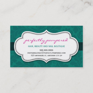 Visita TARJETA DE NEGOCIO elegante floreciente esmeralda
