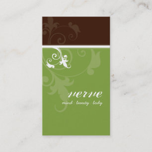 Visita TARJETA DE NEGOCIO elegante follaje verde verde