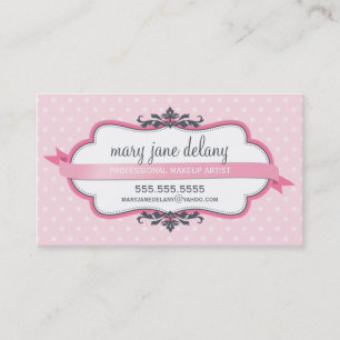 Visita TARJETA DE NEGOCIO elegante negrita rosa pastel be