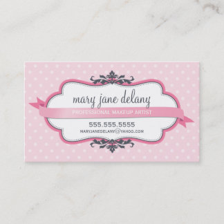 Visita TARJETA DE NEGOCIO elegante negrita rosa pastel be