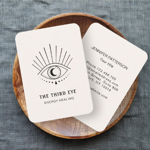 Visita Tarjeta de Negocio Espiritual Beige de Energie Hei