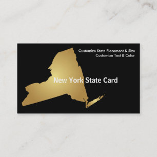 Visita Tarjeta de Negocio Estatal de Nueva York Metallic