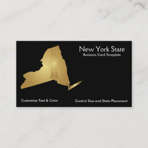 Visita Tarjeta de Negocio Estatal de Nueva York Metallic