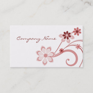Visita Tarjeta de Negocio Floral Swirls, Mauve