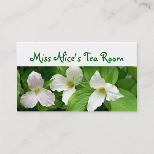 Visita TARJETA DE NEGOCIO, Floral, "Three Trillium" , fot