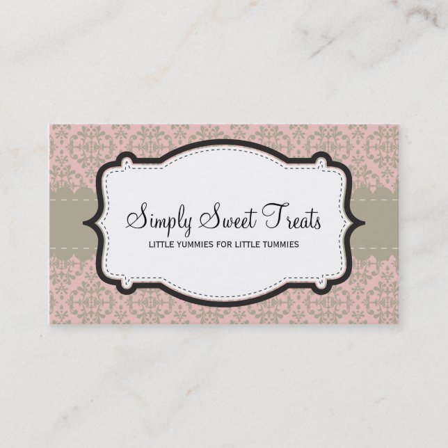 Visita TARJETA DE NEGOCIO :: funky damask 1L (Anverso)