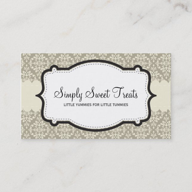 Visita TARJETA DE NEGOCIO :: funky damask 9L (Anverso)