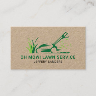 Visita Tarjeta de Negocio Lawn Mowing Kraft