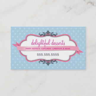 Visita TARJETA DE NEGOCIO lindo rosa pastel azul claro