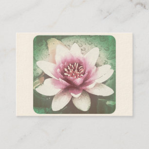 VISITA TARJETA DE NEGOCIO "LOTUS" DE ESTILO RETRO EN CREA
