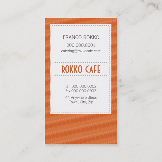 Visita TARJETA DE NEGOCIO :: menú divertido 6 (Anverso)