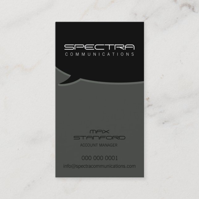 Visita TARJETA DE NEGOCIO MODERNA :: burbuja de charla 4P (Anverso)