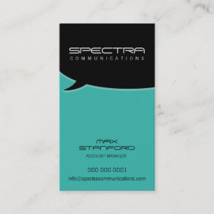 Visita TARJETA DE NEGOCIO MODERNA :: burbuja de conversac