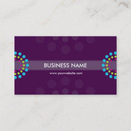 Visita TARJETA DE NEGOCIO moderna retro spot morado aqua 