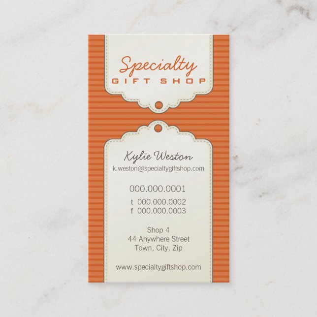 Visita TARJETA DE NEGOCIO :: moderno gifttag P1 (Anverso)