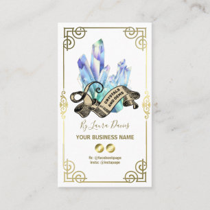 Visita Tarjeta De Negocio Mysystal White And Gold
