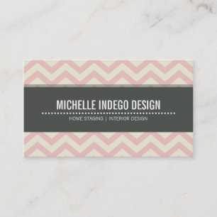 Visita TARJETA DE NEGOCIO negrita patrón de chevron brill