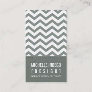Visita TARJETA DE NEGOCIO negrita trendy chevron stripes