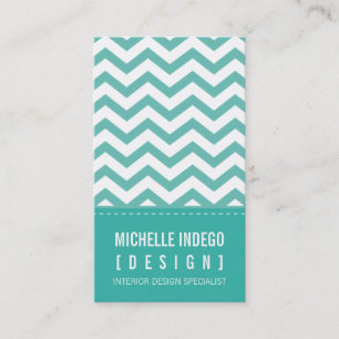 Visita TARJETA DE NEGOCIO negrita trendy chevron stripes 