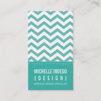 Visita TARJETA DE NEGOCIO negrita trendy chevron stripes 