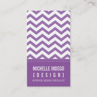 Visita TARJETA DE NEGOCIO negrita trendy chevron stripes