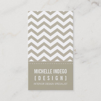 Visita TARJETA DE NEGOCIO negrita trendy chevron stripes