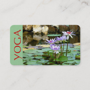 VISITA TARJETA DE NEGOCIO, PERLA, FOTO. YOGA, LOTUS BLOSS