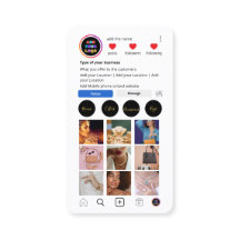 Tarjeta de negocio personalizada de Instagram | QR