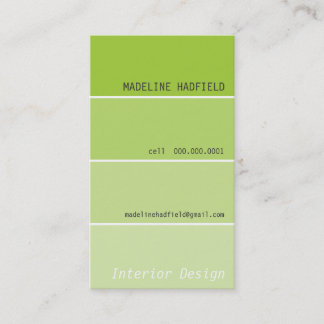 Visita TARJETA DE NEGOCIO pintura chip swatch lime verde
