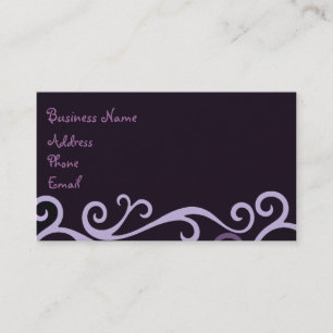 Visita Tarjeta De Negocio Purple Swirl