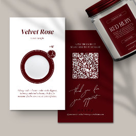 Visita Tarjeta de negocio QR con muestra de aroma de vela